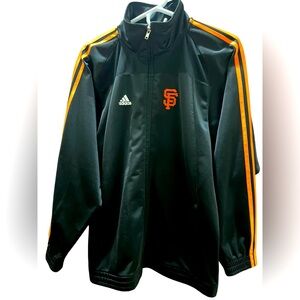 adidas Girls Giants Jacket | Size: 14|16 (Large) Color: Black